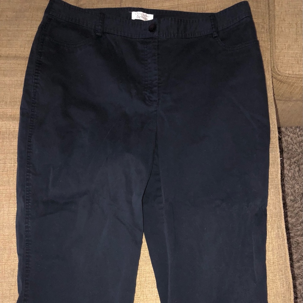 Navy Capri Christopher and Banks pants